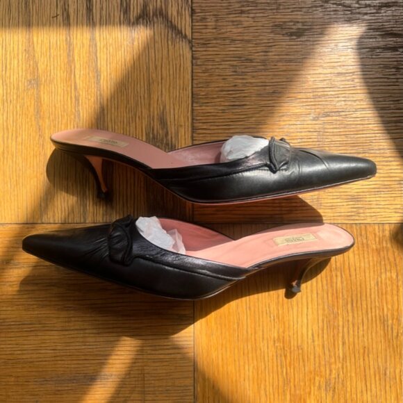 PRADA Black Leather Mules - Picture 2 of 5